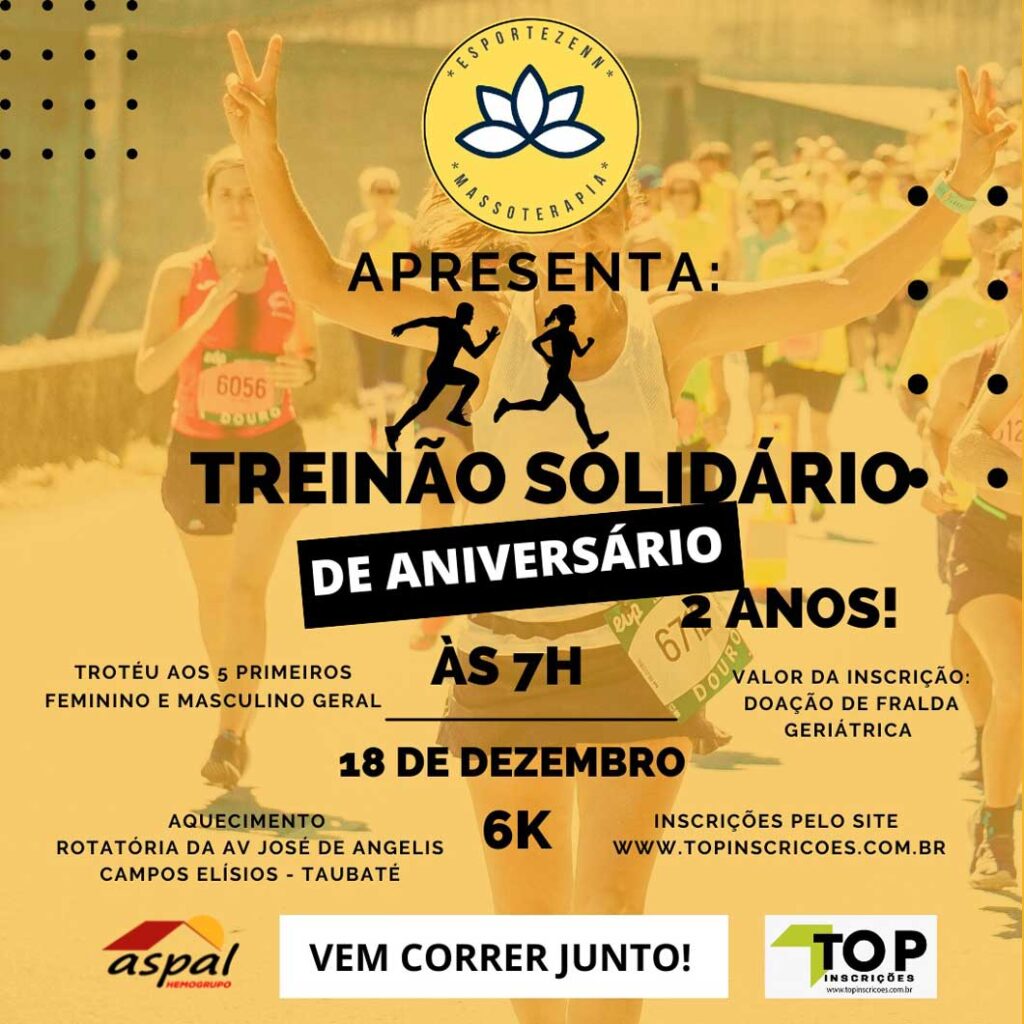 Top Inscrições - Treinão Solidario 18-12-2022