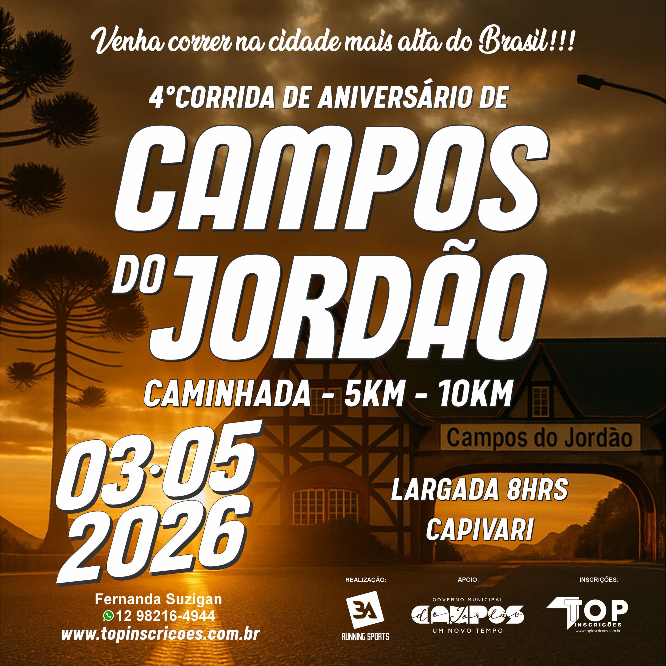 4ª Corrida de Aniversário de CAMPOS DO JORDÃO – 152 anos