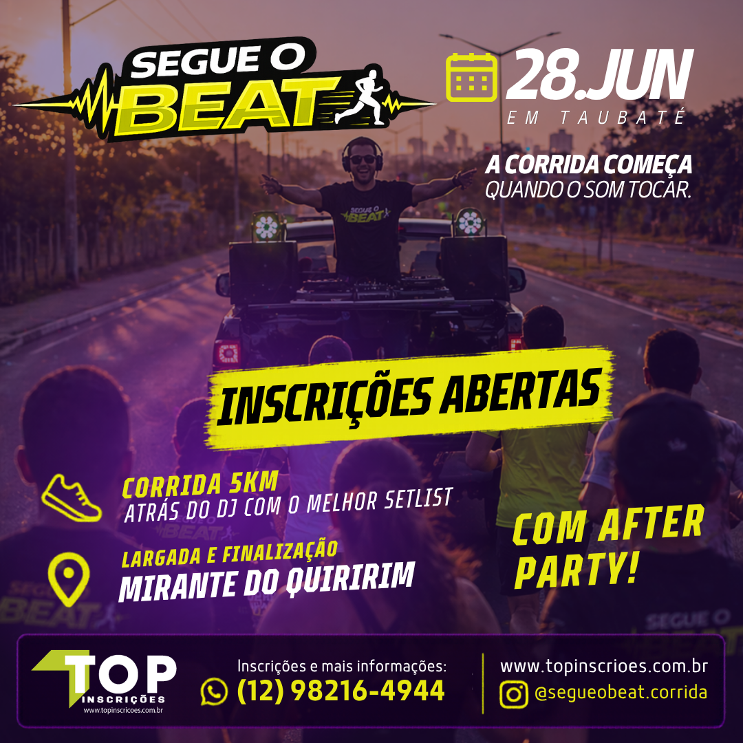 1a EDIÇÃO SEGUE O BEAT CORRIDA 2026 – TAUBATÉ-SP